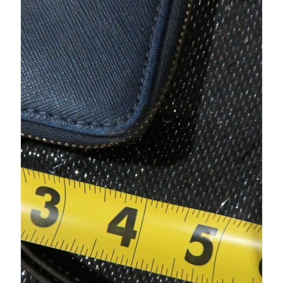 Michael Kors Blue Saffiano Leather Zip around wallet wristlet - Picture 12 of 12